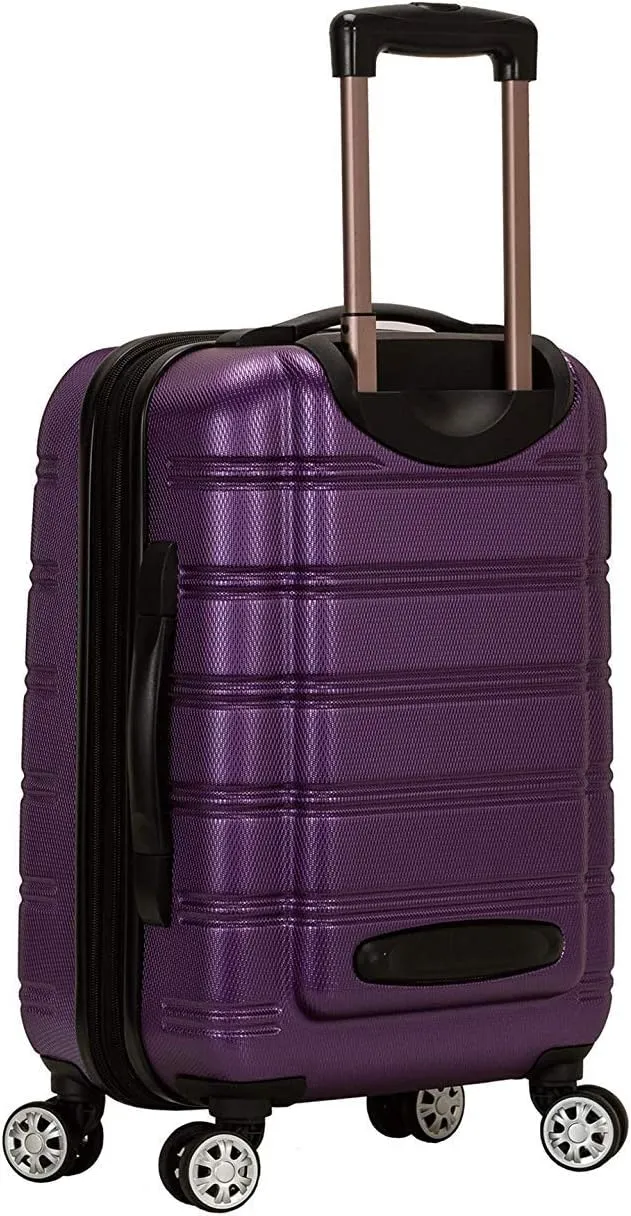 Rockland Melbourne Hardside Expandable Spinner Wheel Luggage, Purple, Carry-On 20 inches