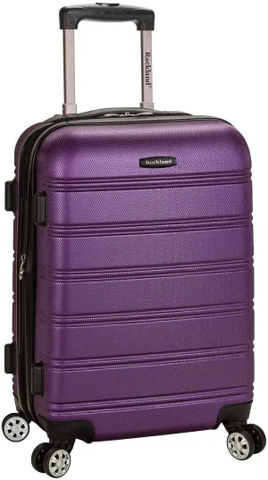 Rockland Melbourne Hardside Expandable Spinner Wheel Luggage, Purple, Carry-On 20 inches