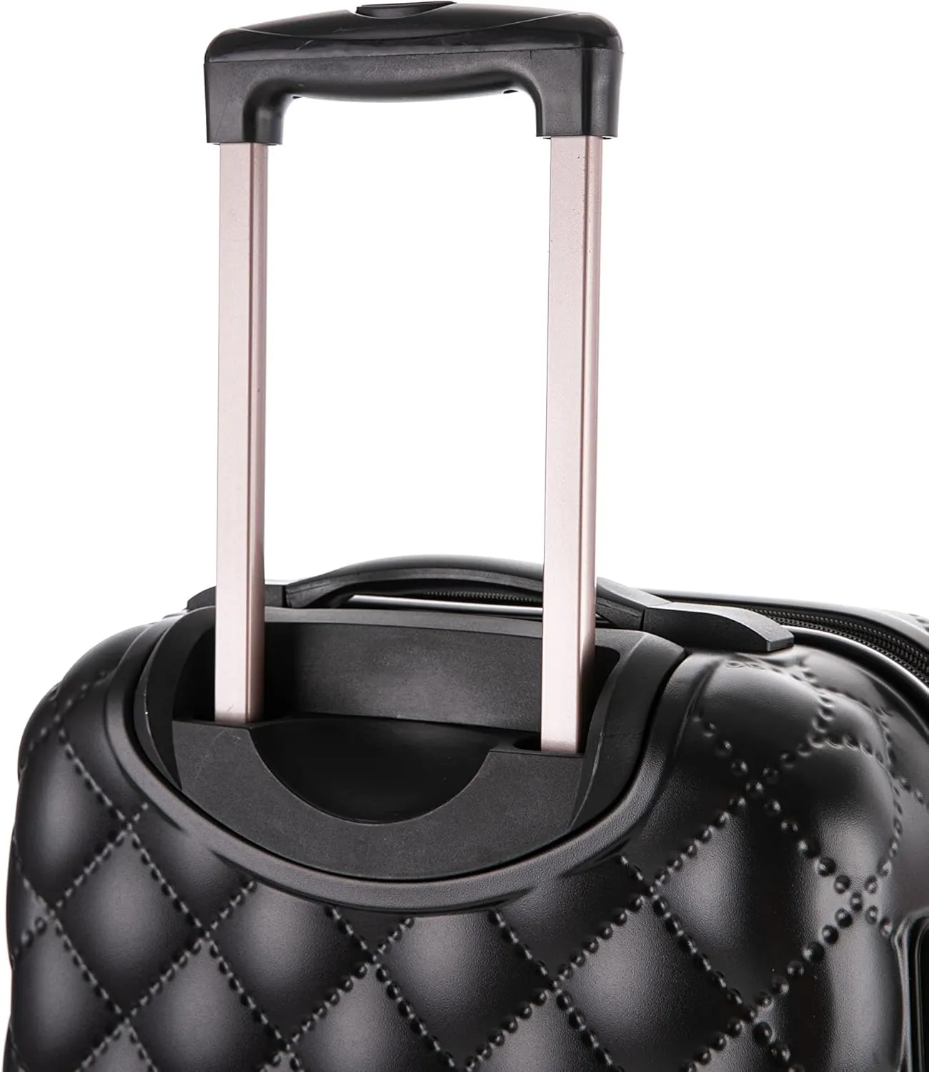 Rockland Melbourne Hardside Expandable Spinner Wheel Luggage, Quilt, Carry-On 20-Inch Black