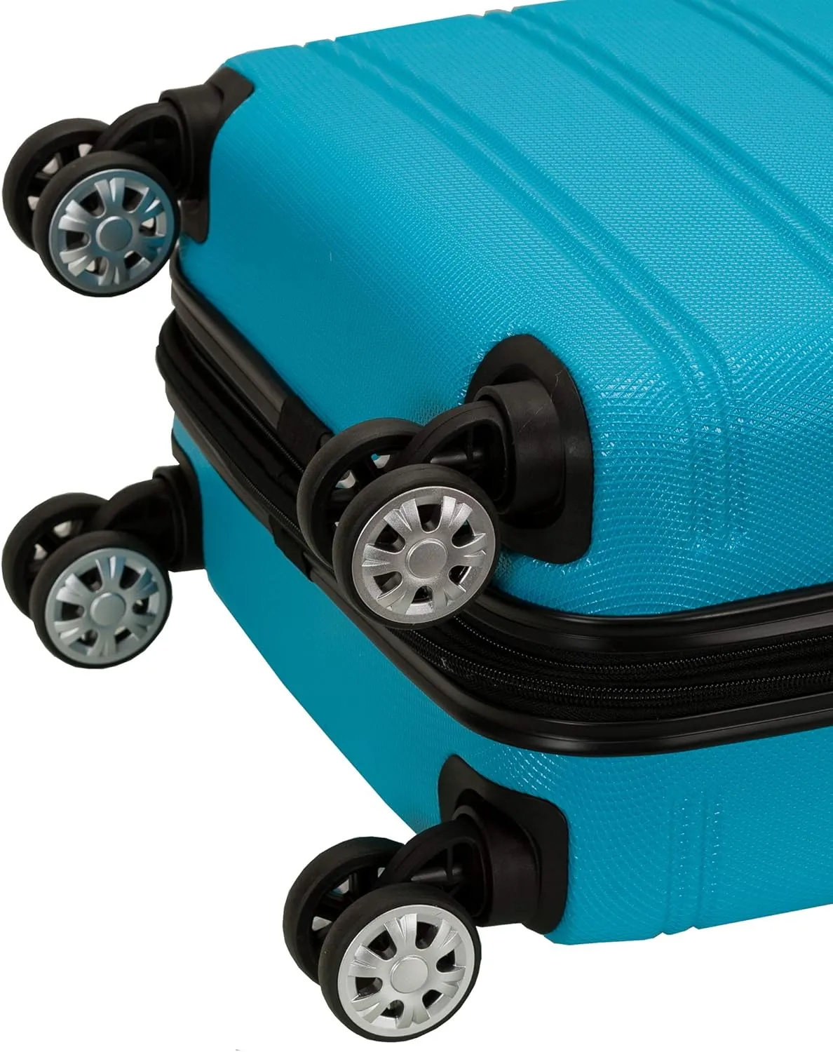 Rockland Melbourne Hardside Expandable Spinner Wheel Luggage, Turquoise, Carry-On 20-Inch