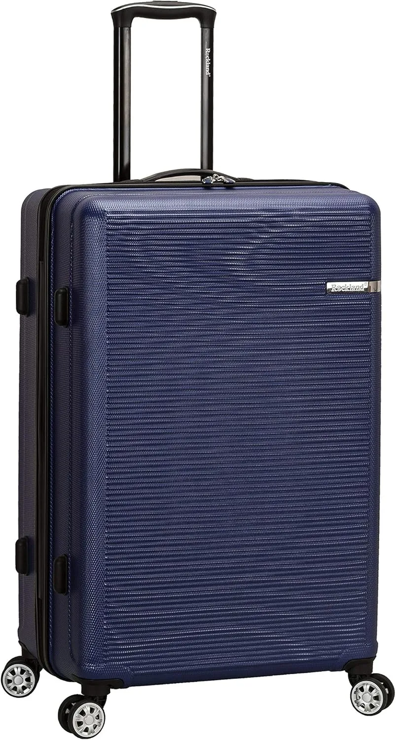 Rockland Skyline Hardside Spinner Wheel Luggage, Blue, 3-Piece Set (20/24/28)