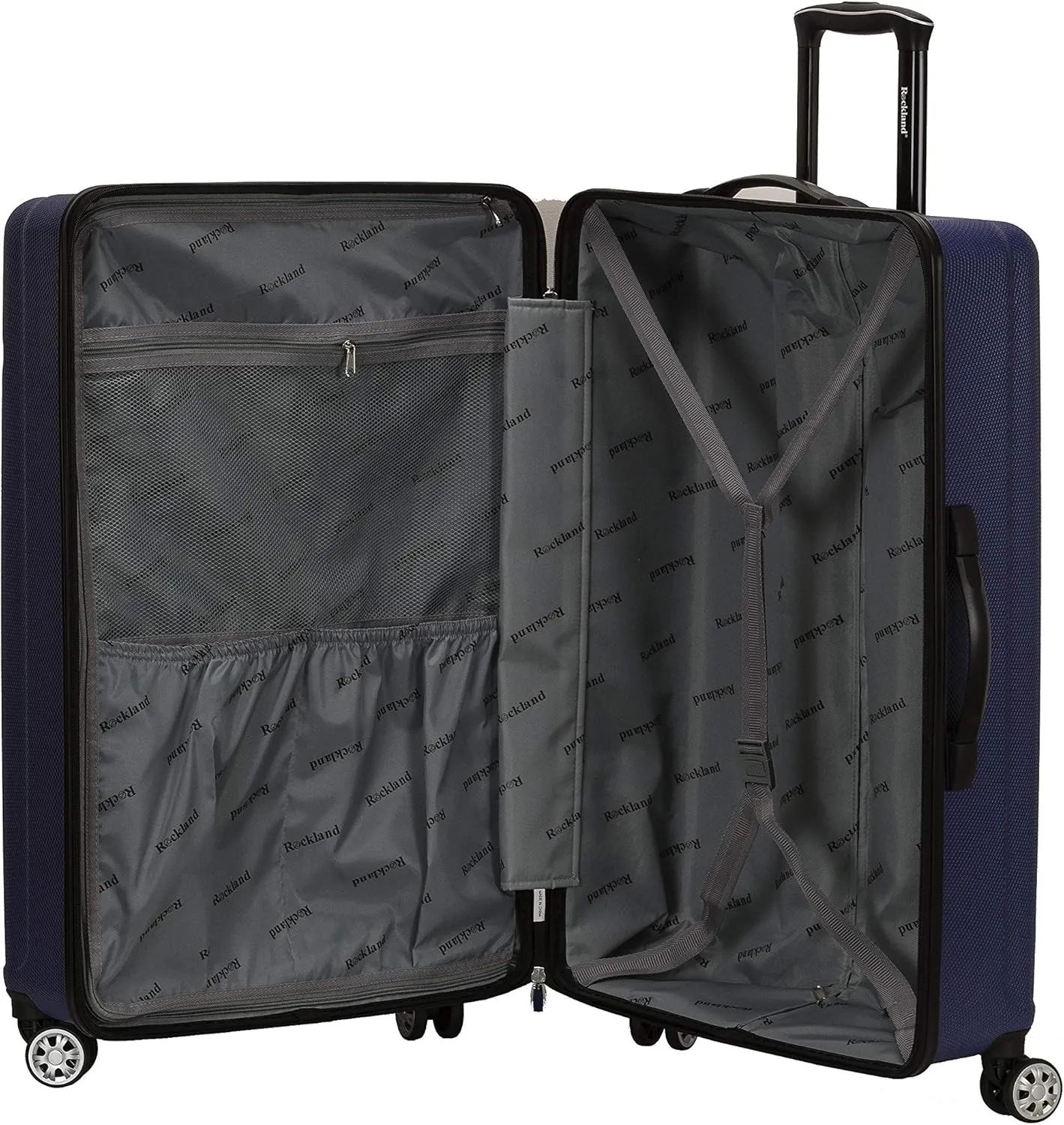 Rockland Skyline Hardside Spinner Wheel Luggage, Blue, 3-Piece Set (20/24/28)