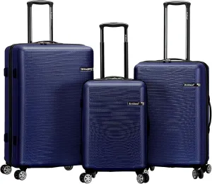 Rockland Skyline Hardside Spinner Wheel Luggage, Blue, 3-Piece Set (20/24/28)