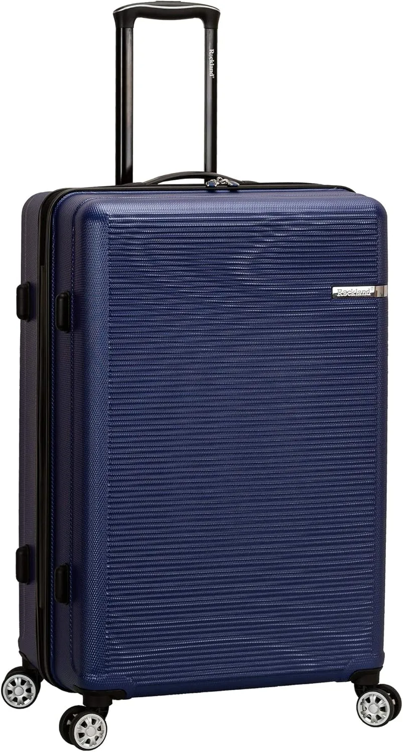 Rockland Skyline Hardside Spinner Wheel Luggage, Blue, 3-Piece Set (20/24/28)
