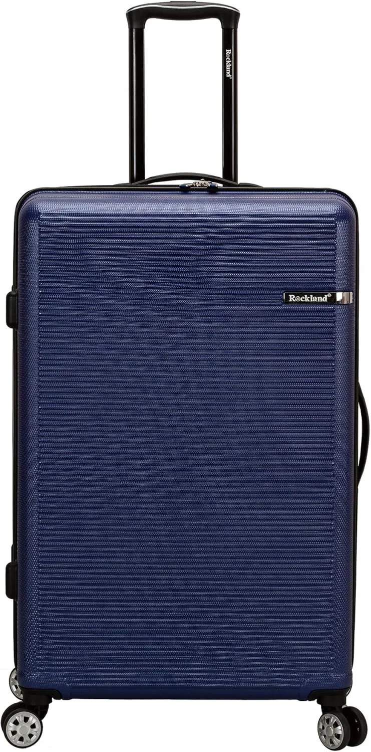 Rockland Skyline Hardside Spinner Wheel Luggage, Blue, 3-Piece Set (20/24/28)