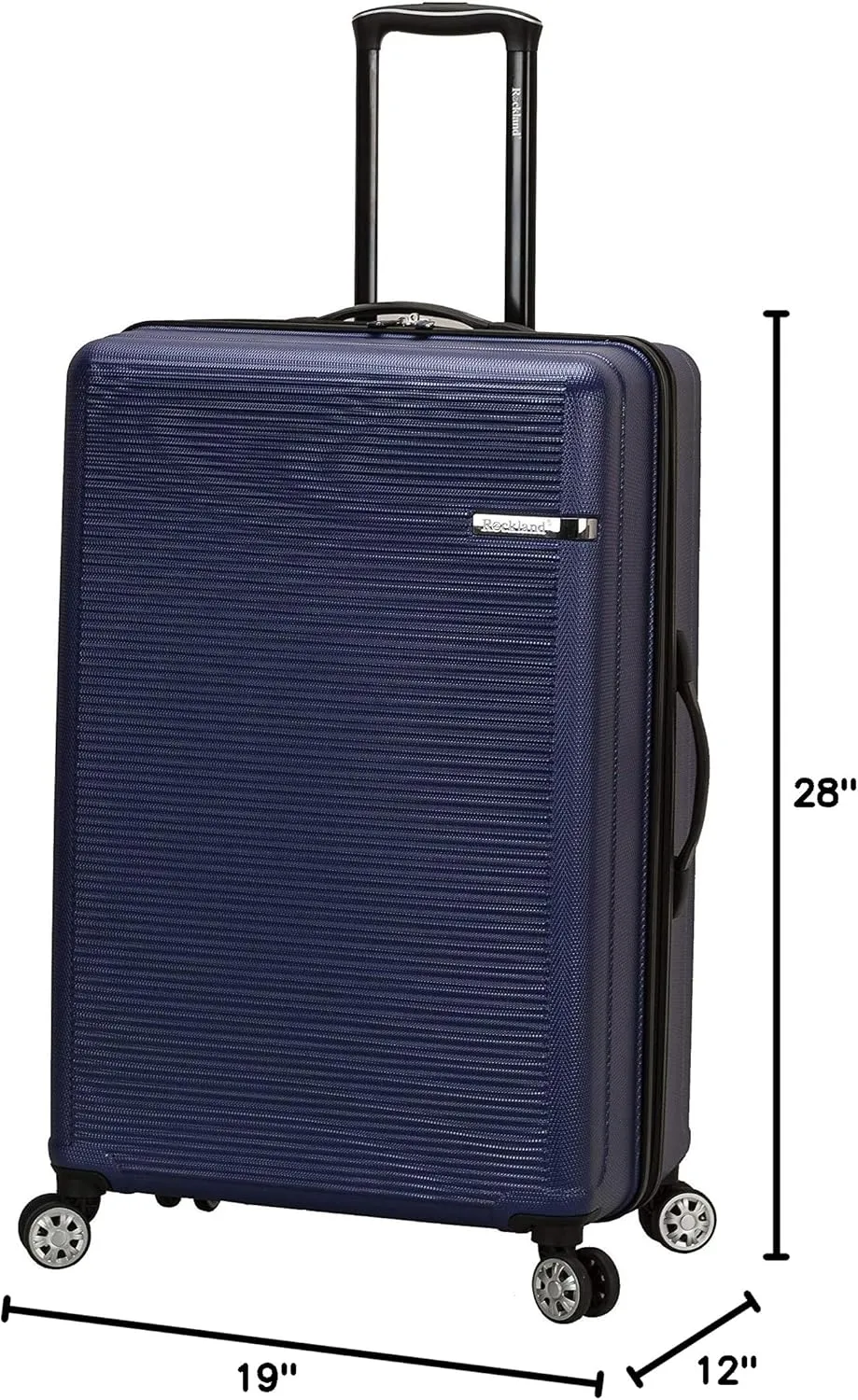 Rockland Skyline Hardside Spinner Wheel Luggage, Blue, 3-Piece Set (20/24/28)
