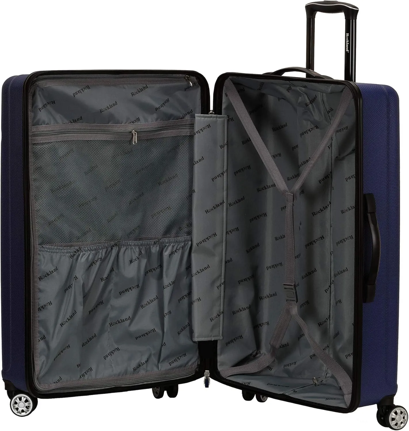 Rockland Skyline Hardside Spinner Wheel Luggage, Blue, 3-Piece Set (20/24/28)