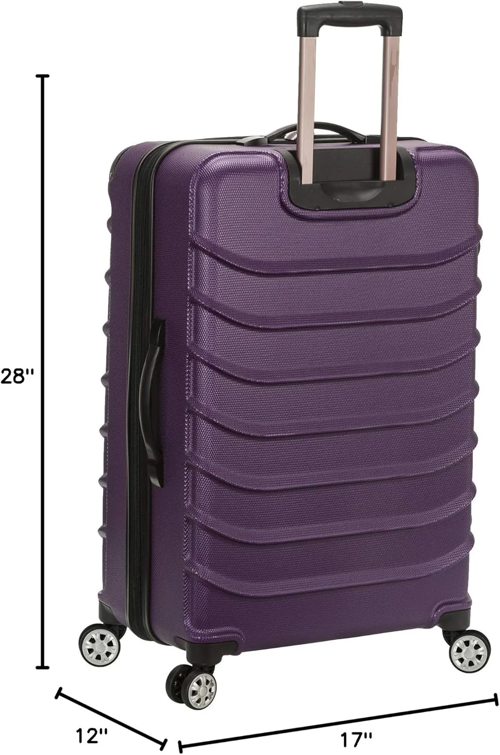 Rockland Speciale Hardside Expandable Spinner Luggage, Purple, 2-Piece Set (20/28)