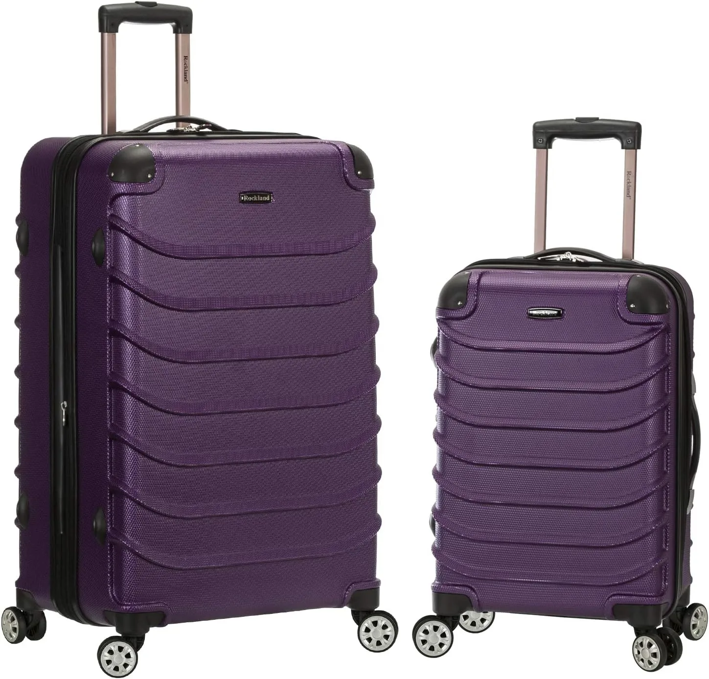 Rockland Speciale Hardside Expandable Spinner Luggage, Purple, 2-Piece Set (20/28)
