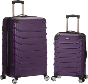 Rockland Speciale Hardside Expandable Spinner Luggage, Purple, 2-Piece Set (20/28)