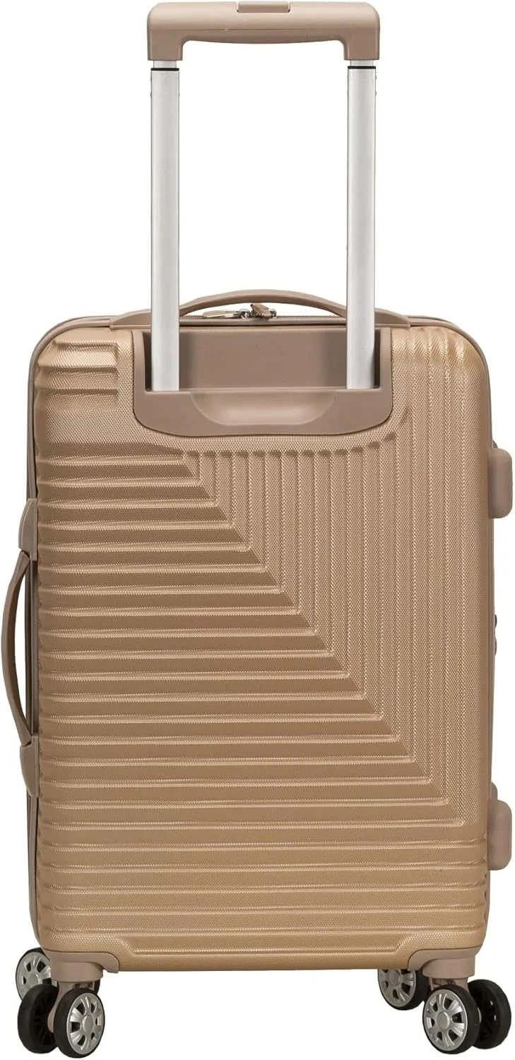 Rockland Star Trail Hardside Spinner Wheel Luggage, Champagne, Carry-On 20-Inch