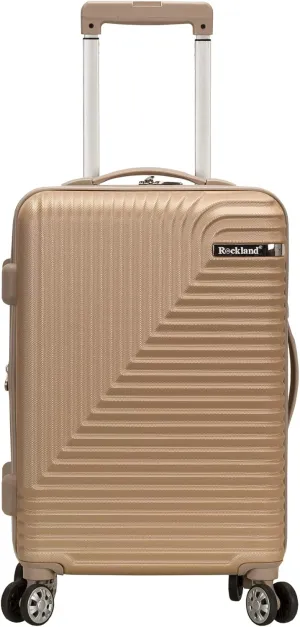 Rockland Star Trail Hardside Spinner Wheel Luggage, Champagne, Carry-On 20-Inch