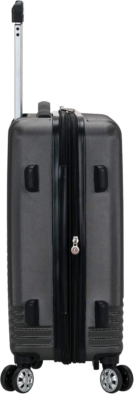 Rockland Star Trail Hardside Spinner Wheel Luggage, Grey, Carry-On 20-Inch