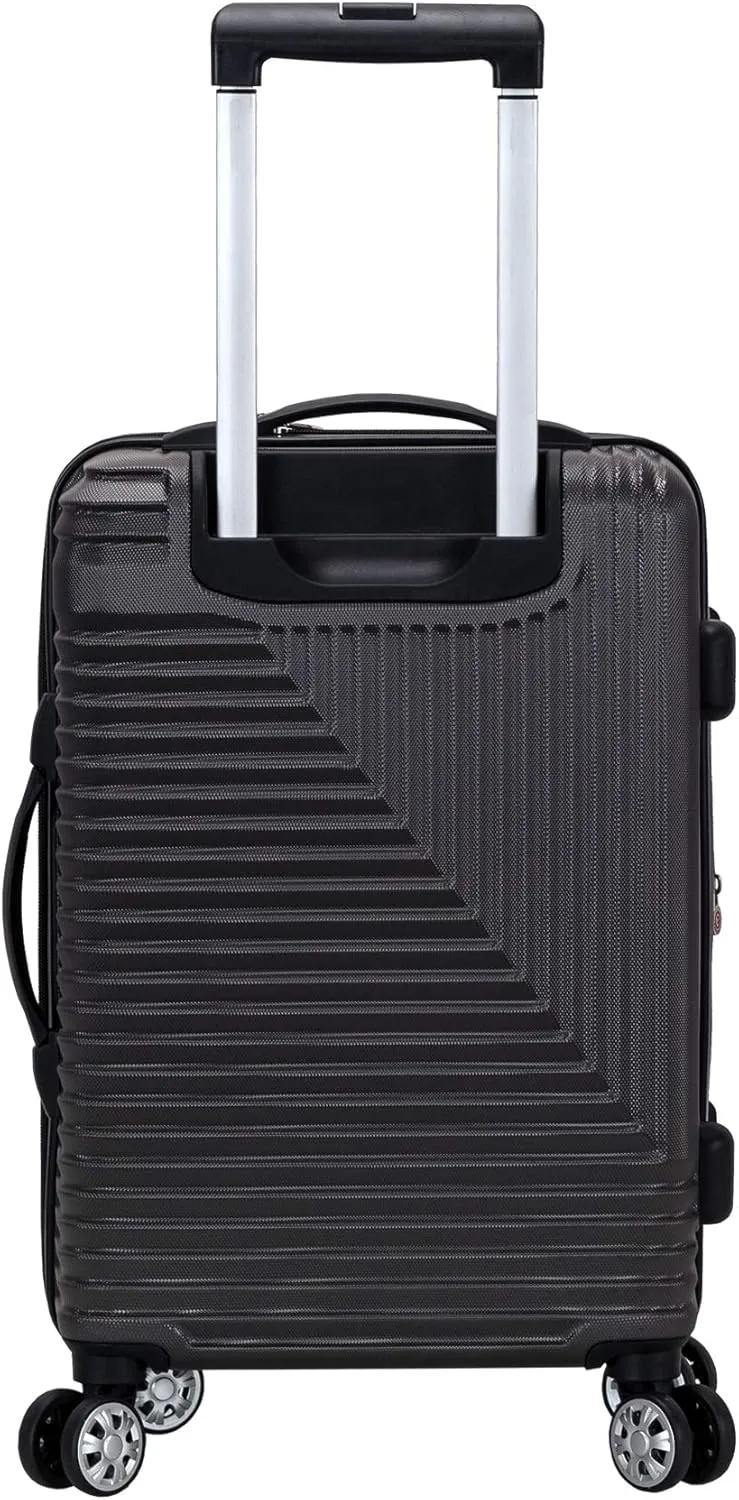 Rockland Star Trail Hardside Spinner Wheel Luggage, Grey, Carry-On 20-Inch