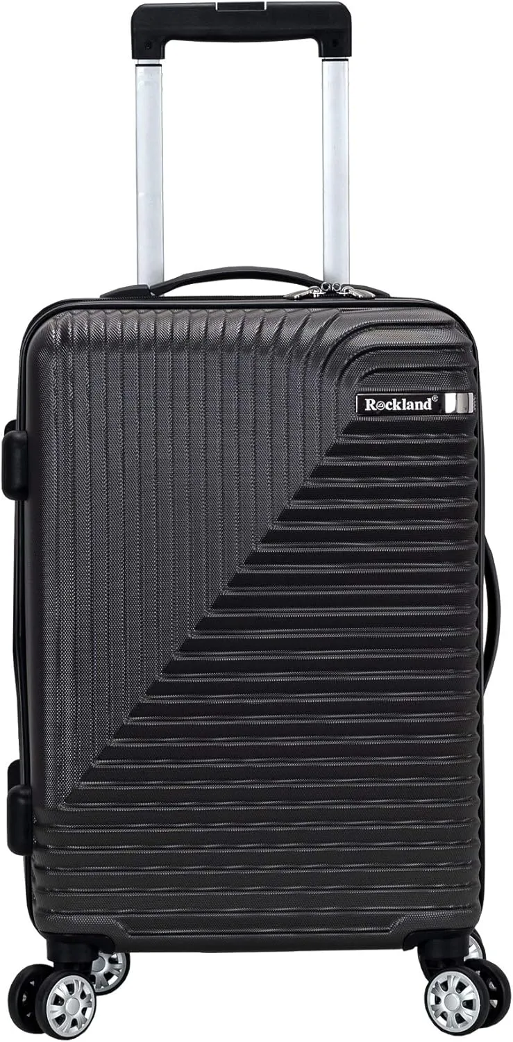 Rockland Star Trail Hardside Spinner Wheel Luggage, Grey, Carry-On 20-Inch