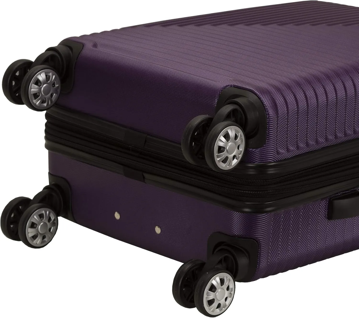Rockland Star Trail Hardside Spinner Wheel Luggage, Purple, 2-Piece Set (20/28)