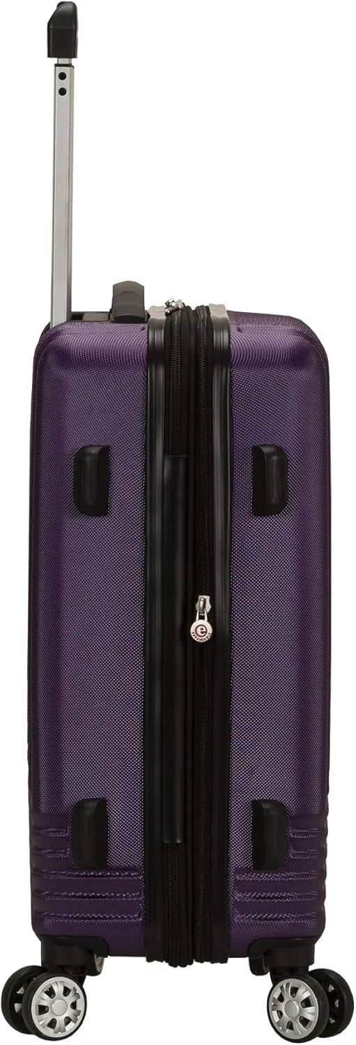Rockland Star Trail Hardside Spinner Wheel Luggage, Purple, 2-Piece Set (20/28)