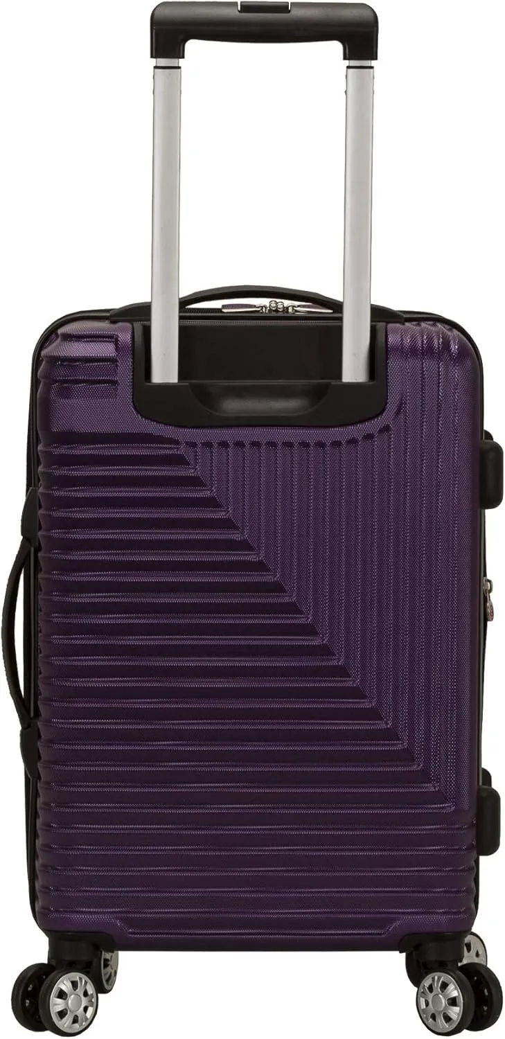 Rockland Star Trail Hardside Spinner Wheel Luggage, Purple, 2-Piece Set (20/28)