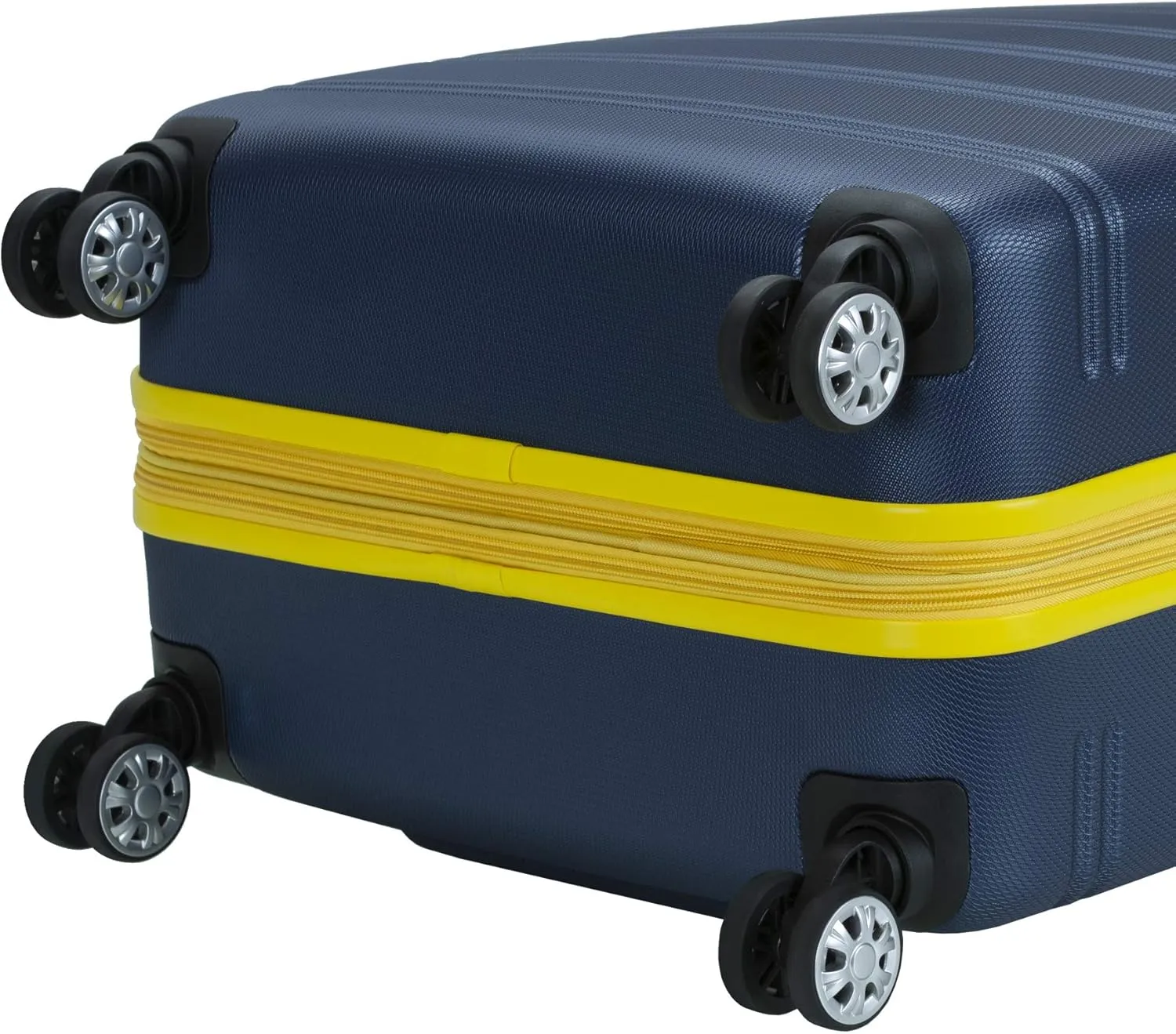 Rockland Unisex Adults Melbourne Hardside Expandable Spinner Wheel Luggage, Navy, 2-Piece Set (20/28)
