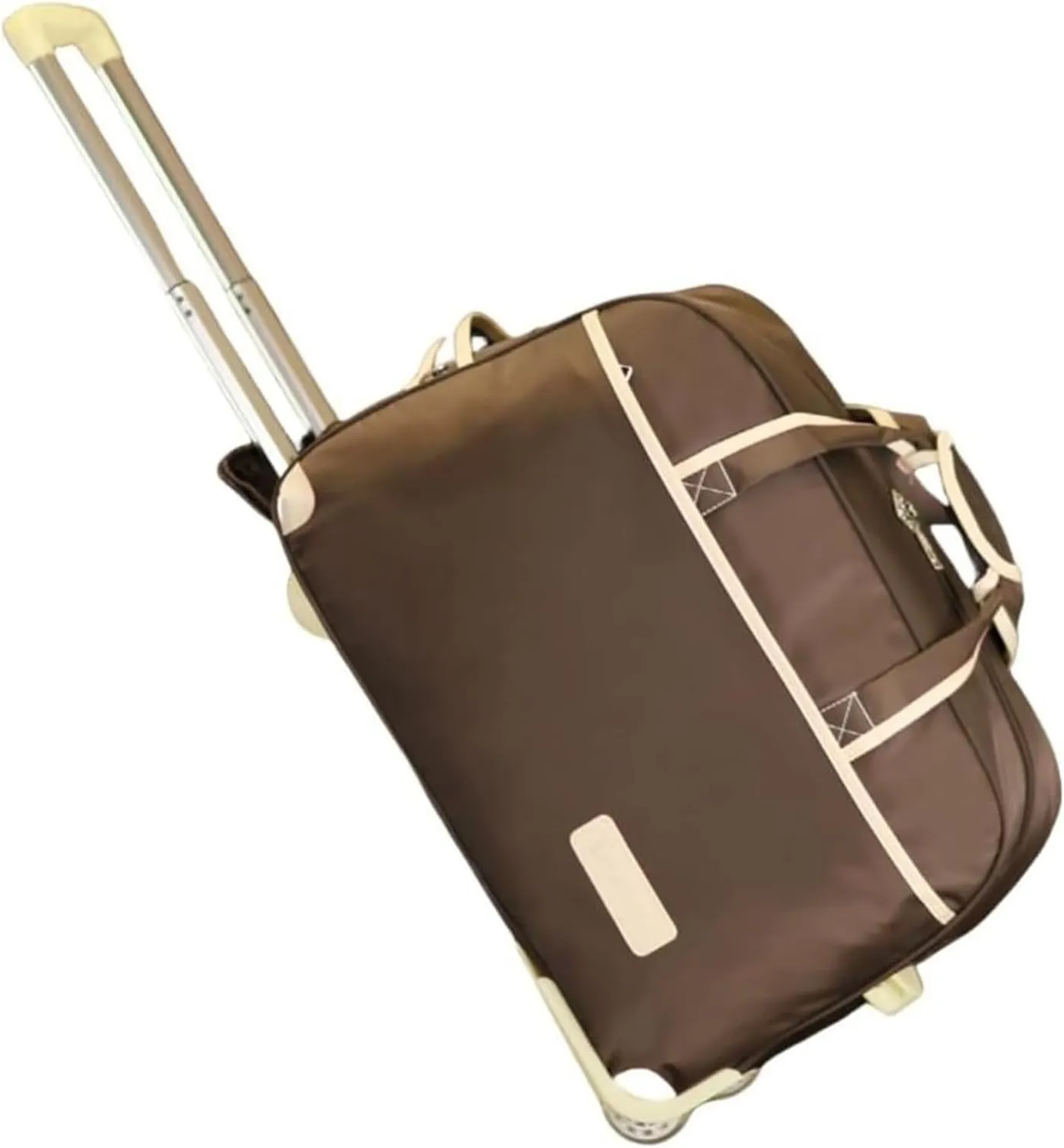 Rolling Duffel Bag With Wheels，Trolley Travel Bag Expandable, Lightweight & Waterproof Expandable Carry On Luggage For Unisex, For Unisex Overnight Weekender Bag Ideal For Gym, Trave(Brown,Large)