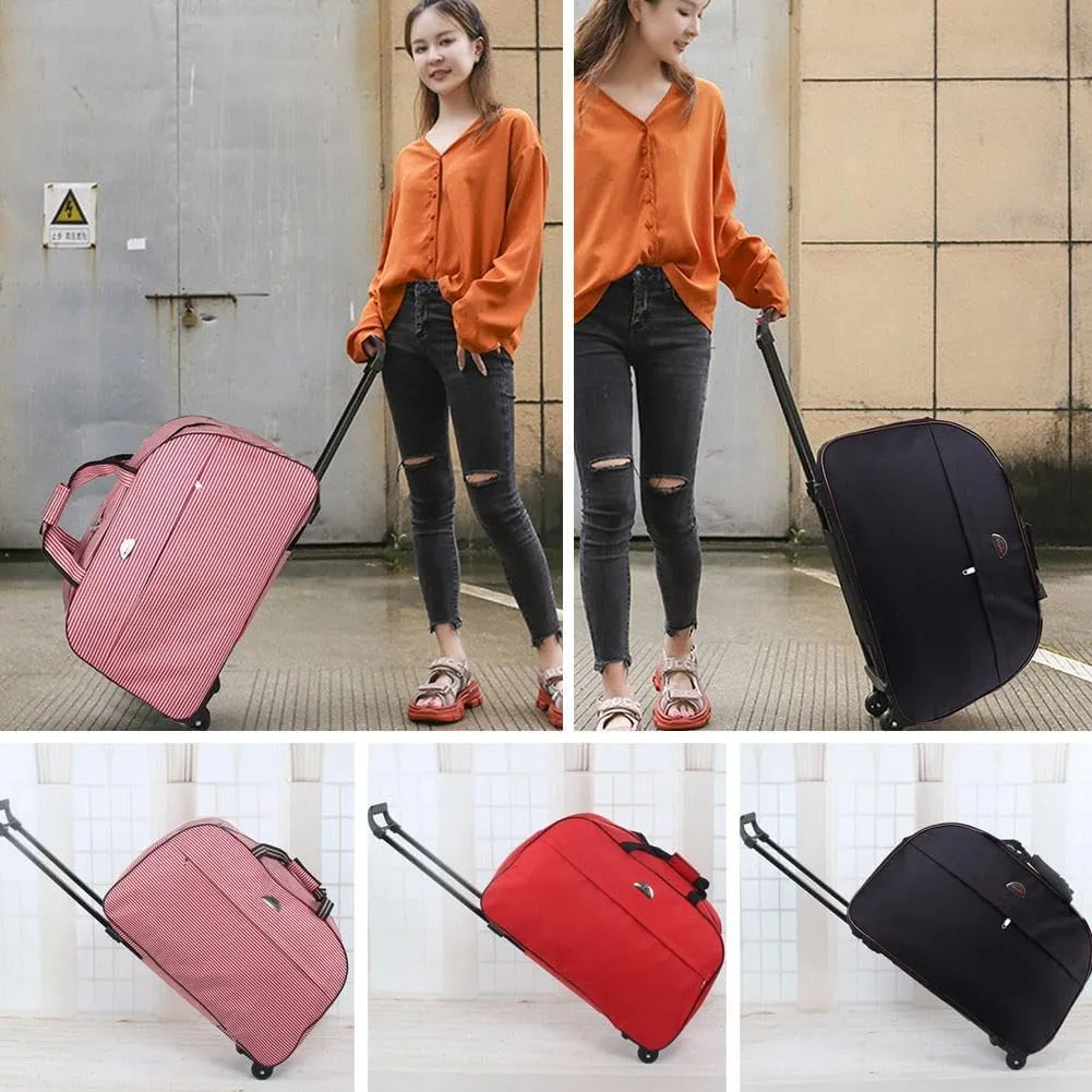 Rolling Duffel Bag,36L Waterproof Carry On Weekender Bags, Wheeled Travel Duffel Bag,Fashion Travel Bags,Gym Bag for Men Women