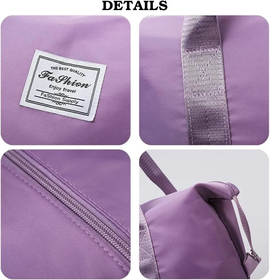 Rolling Duffle Bag with Wheels and Handle Foldable Travel Bag Expandable Carry on Bag with Detachable Casters Wheeled Weekender Bag for Women & Men - Pink