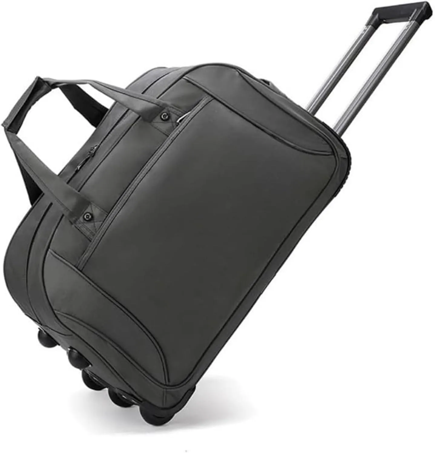 Rolling Duffle Bag With Wheels， Traveling Tote For Camp Travel Gym,Carry On Luggage Tote Unisex-Adult Short Term Trips，Weekender Camping Overnight Carry On(Gray,Large)
