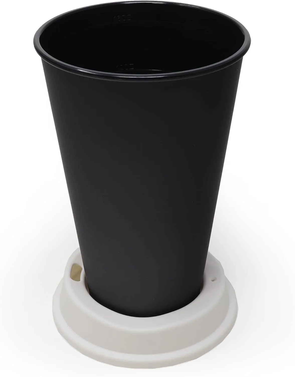 Rolling Sands USA Made 16 oz Reusable Coffee Cups with Lids 6 Pk, To Go Travel Cups, Hot or Cold Drinks, Dishwasher and Microwave Safe, Black Cups, White Lids