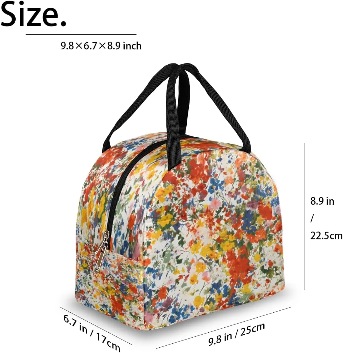 Romance Classic Decor Lunch Tote Bag Reusable Insulated Bags Waterproof Adult Portable Meal Cooler Pack for Women Men Picnic Office Work Travel