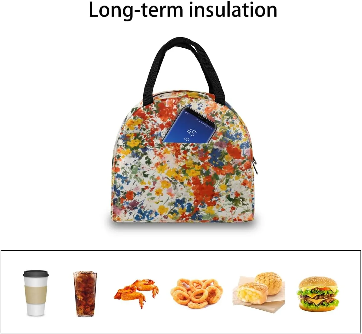 Romance Classic Decor Lunch Tote Bag Reusable Insulated Bags Waterproof Adult Portable Meal Cooler Pack for Women Men Picnic Office Work Travel