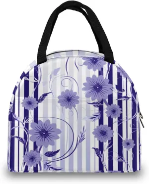 Romance Classic Pattern Lunch Tote Bag Reusable Insulated Bags Waterproof Adult Portable Meal Cooler Pack for Women Men Picnic Office Work Travel