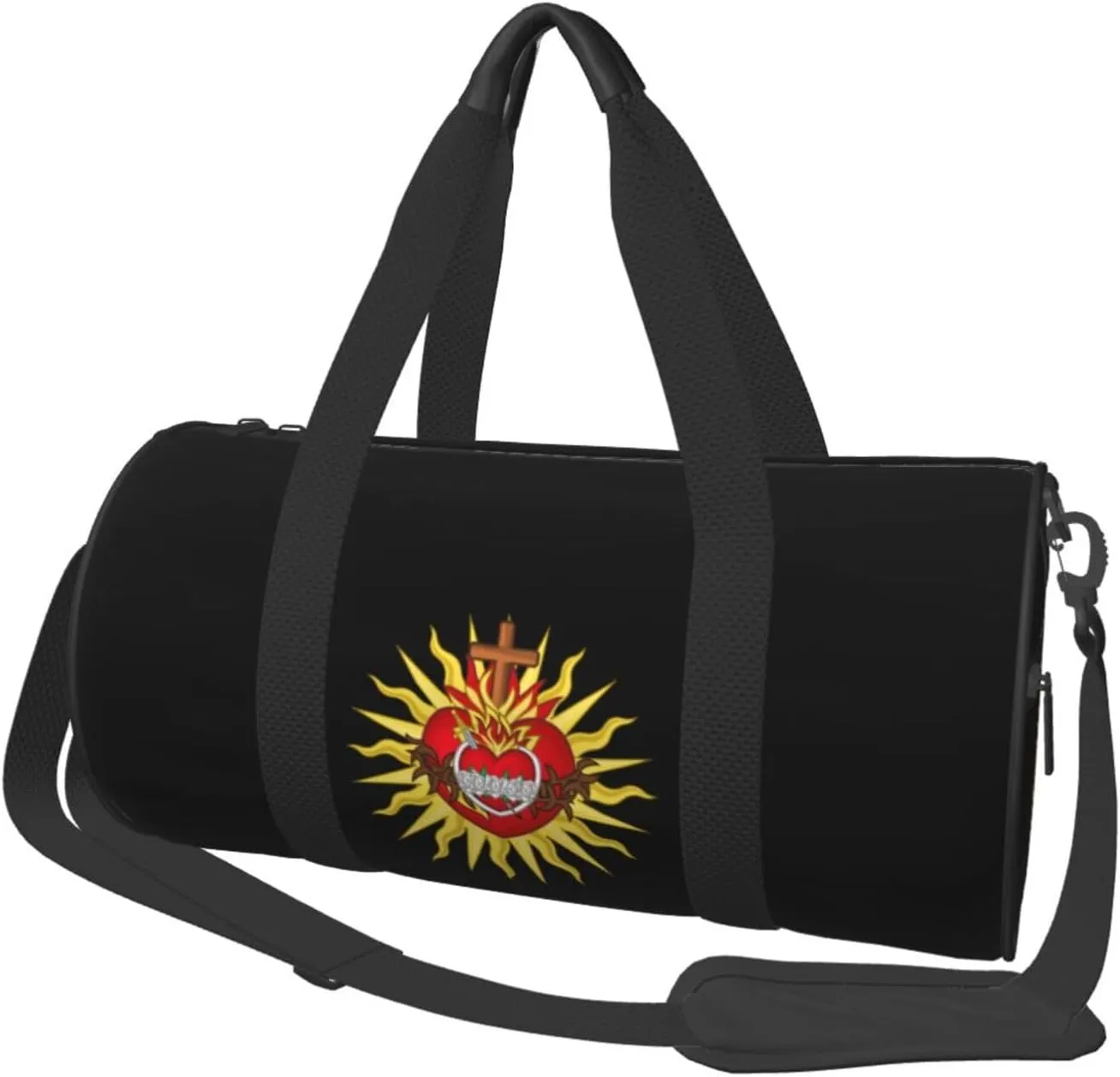 Sacred Heart Of Jesus Christ And The Immaculate Heart Of Mary Duffel Bag Gym Bag Sports Bags Foldable Travel Bag Multipurpose Backpack