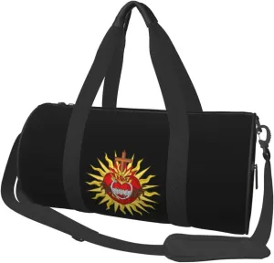 Sacred Heart Of Jesus Christ And The Immaculate Heart Of Mary Duffel Bag Gym Bag Sports Bags Foldable Travel Bag Multipurpose Backpack