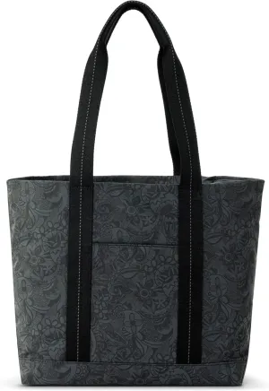 Sakroots Fairfax Tote in Eco Twill, Double Repreve Webbing Shoulder Straps, Black Spirit Desert