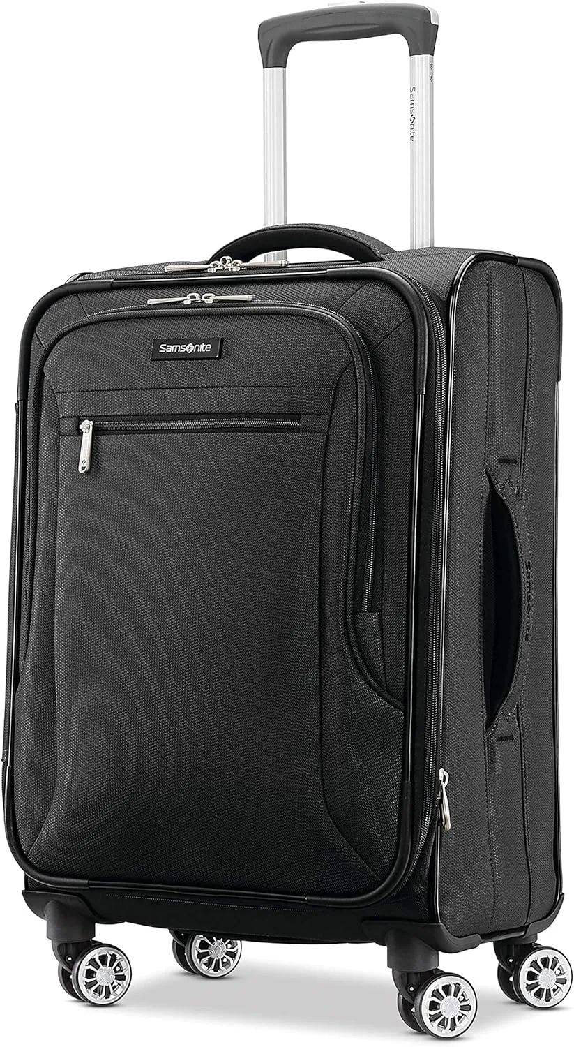 Samsonite Ascella X Softside Expandable Luggage with Spinner Wheels, Black, Carry-On 20-Inch