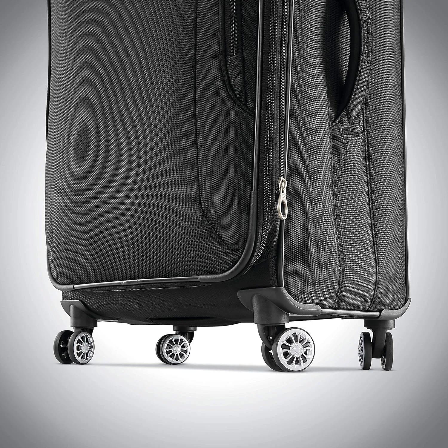 Samsonite Ascella X Softside Expandable Luggage with Spinner Wheels, Black, Checked-Large 29-Inch