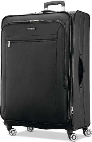 Samsonite Ascella X Softside Expandable Luggage with Spinner Wheels, Black, Checked-Large 29-Inch