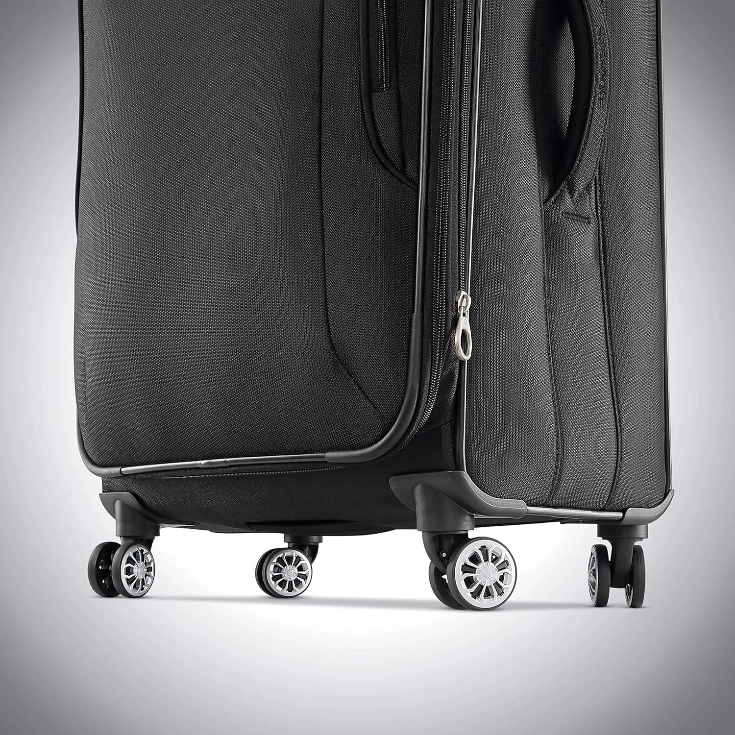 Samsonite Ascella X Softside Expandable Luggage with Spinners, Black, 2PC SET (Carry-on/Medium)