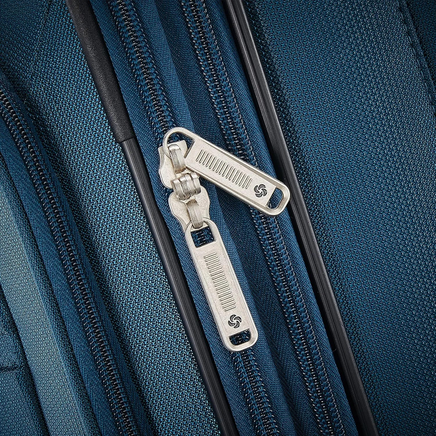 Samsonite Ascella X Softside Expandable Luggage with Spinners, Teal, 2PC SET (Carry-on/Medium)