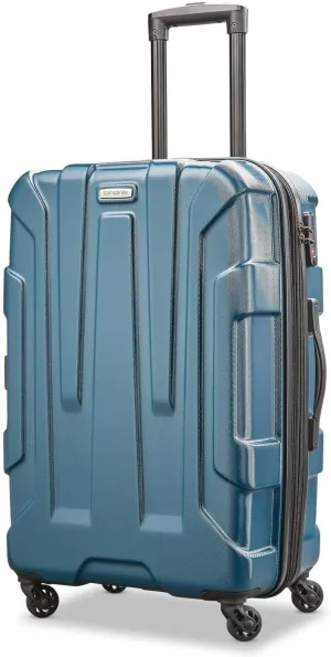 Samsonite Centric Hardside Expandable Luggage with Spinner Wheels, Teal, Checked-Medium 24-Inch