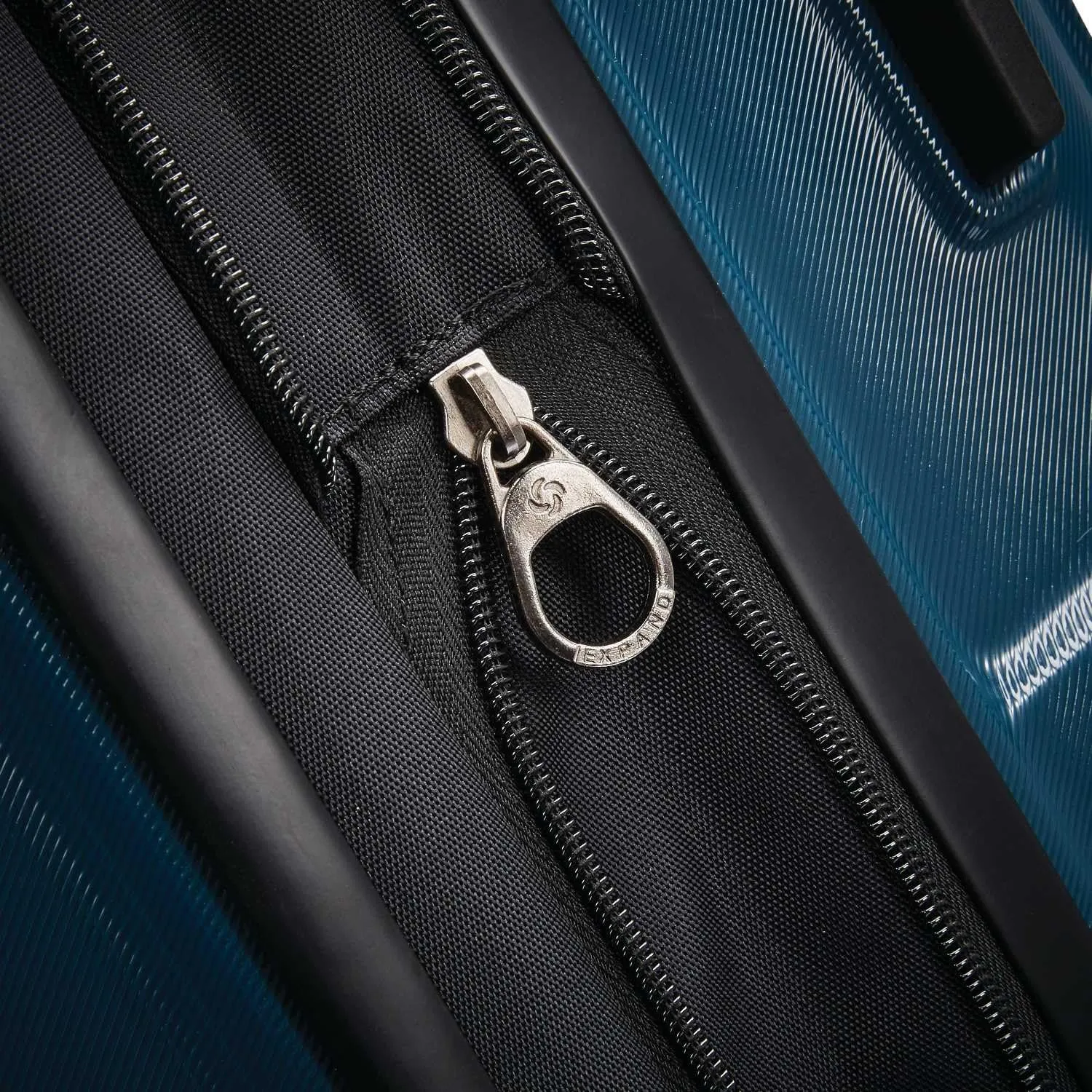 Samsonite Centric Hardside Expandable Luggage with Spinner Wheels, Teal, Checked-Medium 24-Inch
