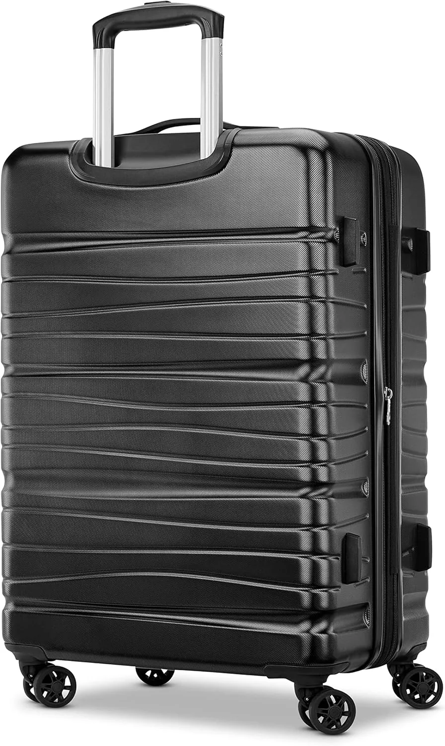 Samsonite Evolve SE Hardside Expandable Luggage, Bass Black, Large Spinner