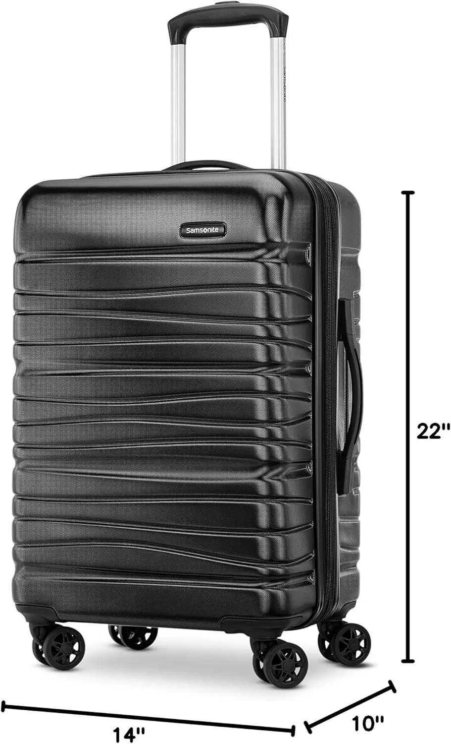 Samsonite Evolve SE Hardside Expandable Luggage with Double Spinner Wheels, Bass Black, Carry-on