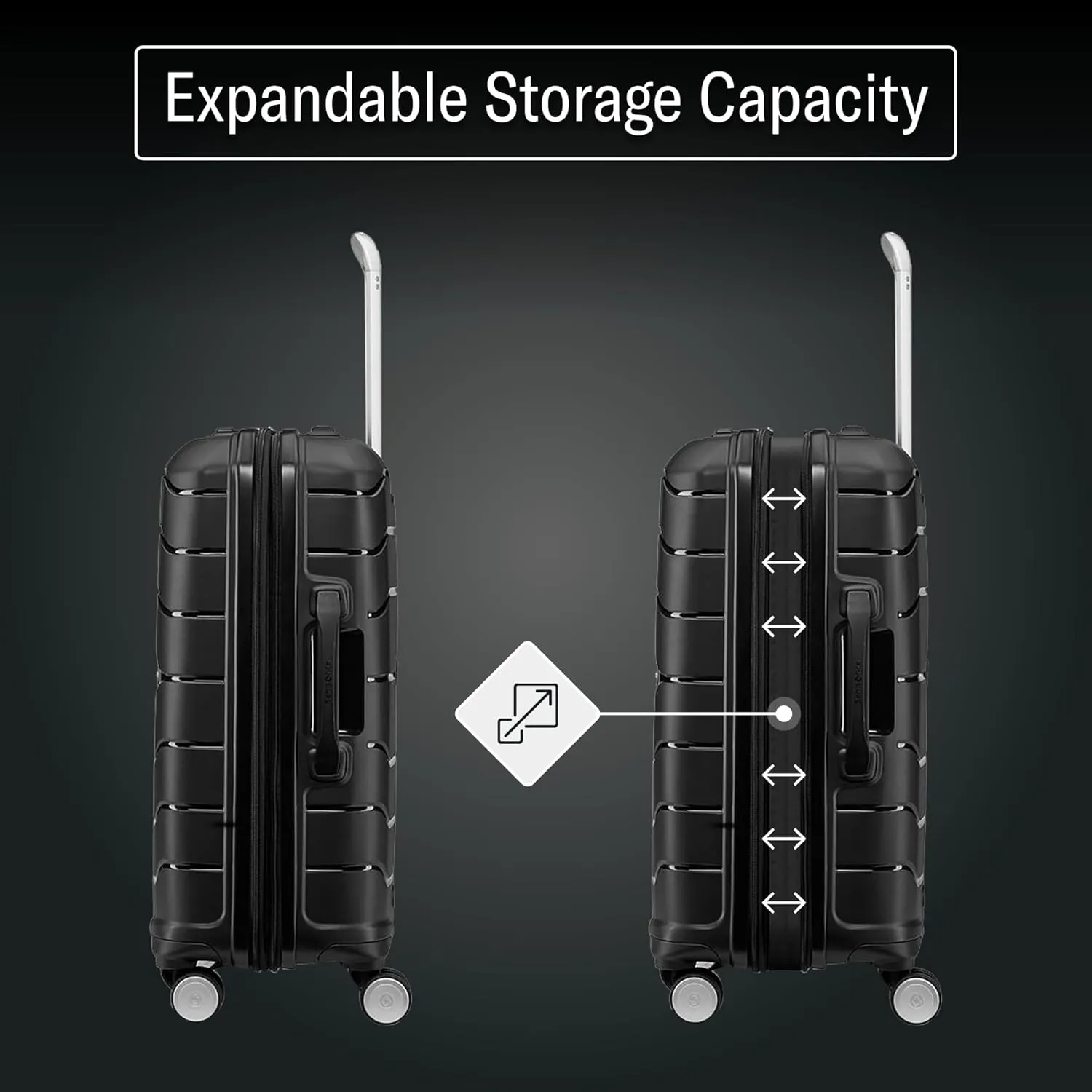 Samsonite Freeform 21-Inch Hardside Carry-On Luggage with Spinner Wheels - Hardshell Carry-On Suitcase - TSA, Airline-Approved - Expandable Hard Shell, Smooth Rolling Wheels for Lightweight Travel