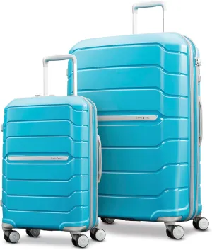 Samsonite Freeform Hardside Expandable Luggage with Spinners, Ocean Blue, 2PC SET (Carry-on/Large)