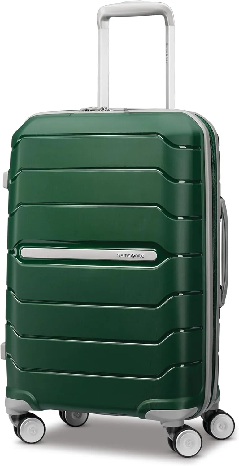 Samsonite Freeform Hardside Expandable with Double Spinner Wheels, Carry-On 21-Inch, Pine Green