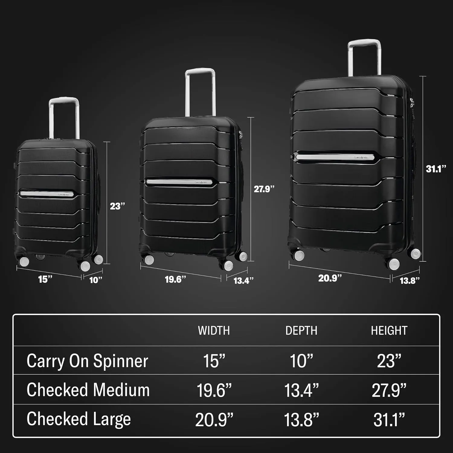 Samsonite Freeform Hardside Expandable with Double Spinner Wheels, Merlot, Checked-Medium 24-Inch