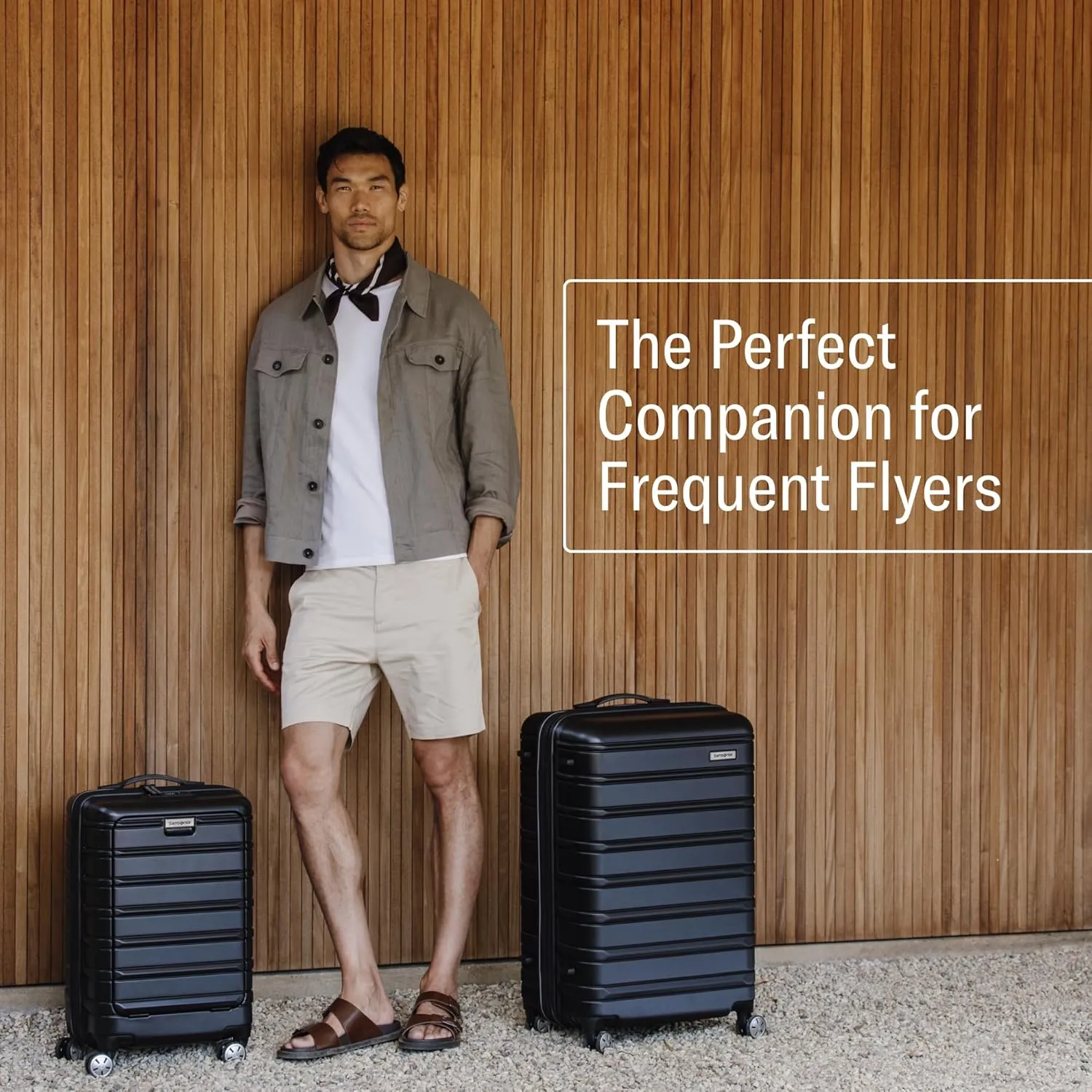 Samsonite Omni 2 Carry-On Hardside Luggage with 360° Spinner Wheels - Scratch Resistant Hardshell - TSA, Airline-Approved - Expandable Polycarbonate Shell for Lightweight Travel - Midnight Black