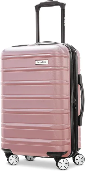 Samsonite Omni 2 Carry-On Hardside Luggage with 360° Spinner Wheels - Scratch Resistant Hardshell - TSA, Airline-Approved - Expandable Polycarbonate Shell for Lightweight Travel - Rose Gold