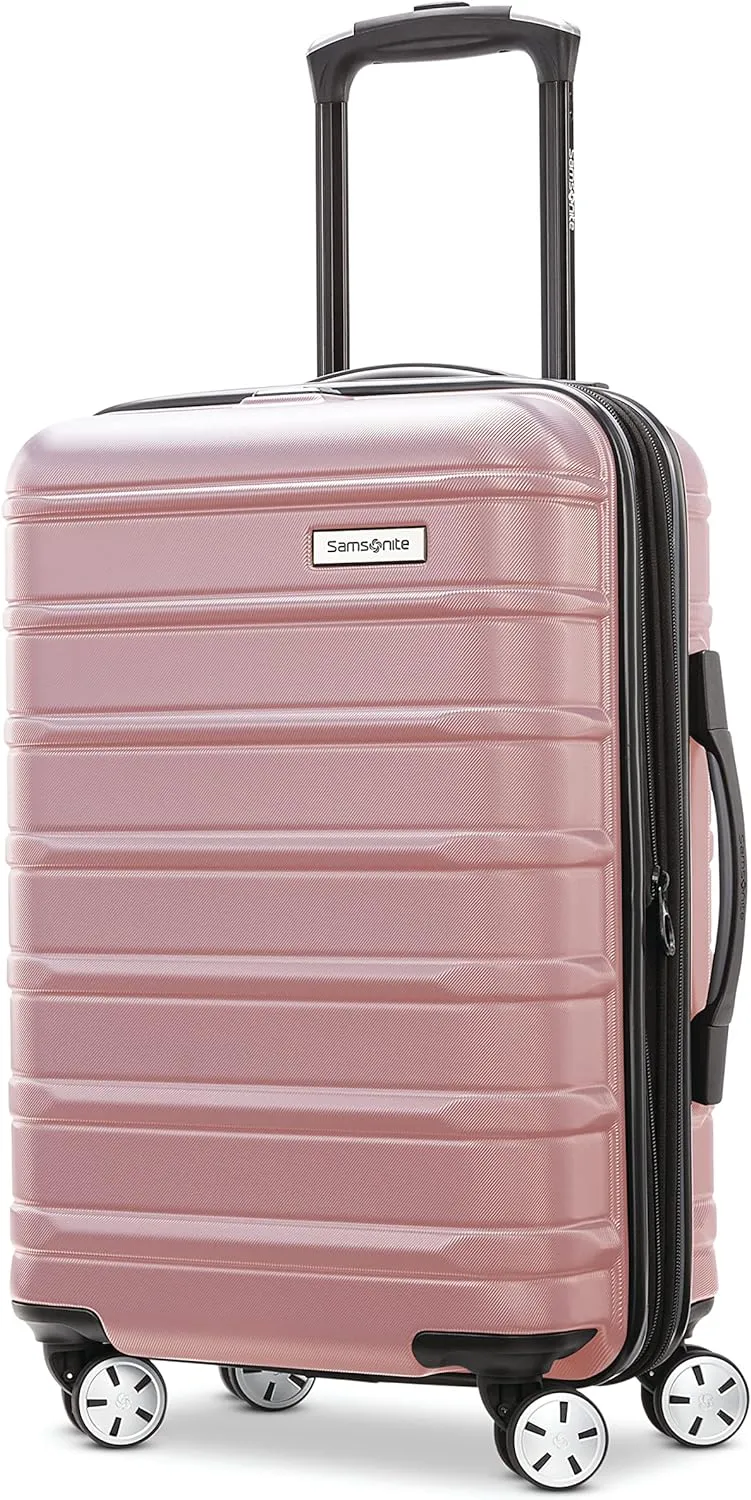 Samsonite Omni 2 Carry-On Hardside Luggage with 360° Spinner Wheels - Scratch Resistant Hardshell - TSA, Airline-Approved - Expandable Polycarbonate Shell for Lightweight Travel - Rose Gold